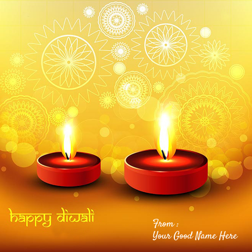 Beautiful greeting card for diwali