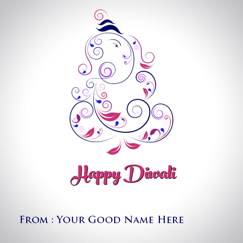 Ganesha Background With Happy Diwali